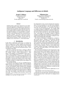 Ambiguous Language and Differences in Beliefs