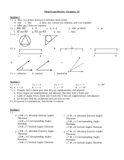 Final Exam Review- Geometry 22