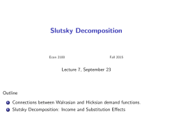 Slutsky Decomposition