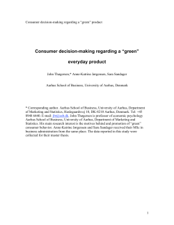 Consumer purchase of a green