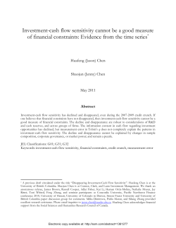 Investment-cash flow sensitivity cannot be a good measure of