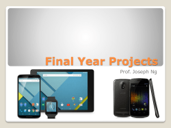 Final Year Projects