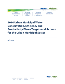 2014 Urban Municipal Water Conservation, Efficiency and