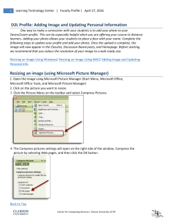 D2L Profile: Adding Image and Updating Personal Information