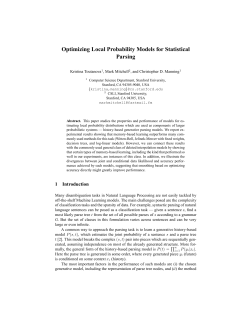 Optimizing Local Probability Models for Statistical Parsing