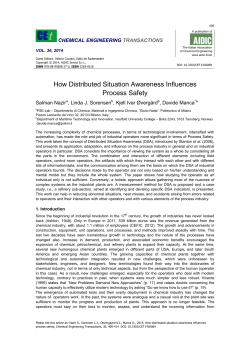 How Distributed Situation Awareness Influences Process Safety