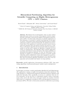 Hierarchical Partitioning Algorithm for Scientific Computing on