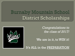 District Scholarship Presentation