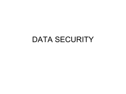 DATA SECURITY