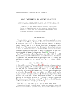 ODD PARTITIONS IN YOUNG`S LATTICE 1. Introduction Young`s