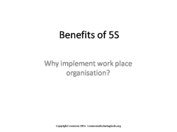 Benefits of 5S - Lean Manufacturing Tools