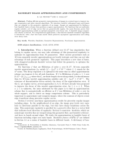 BANDELET IMAGE APPROXIMATION AND