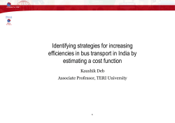 Identifying strategies for increasing efficiencies in bus