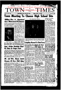 Meeting To Choose High School Site