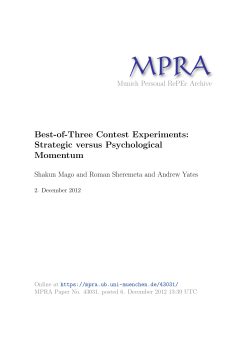 Best-of-Three Contest Experiments