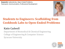 Scaffolding from Cookbook Labs to Open