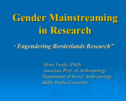 Gender Issues and Research Methodology