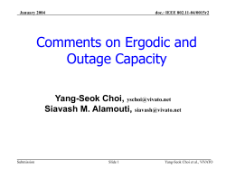 Comments on Ergodic and Outage Capacity