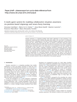 A multi-agent system for enabling collaborative situation