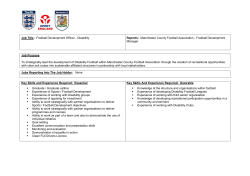 Job description - Football Development Officer