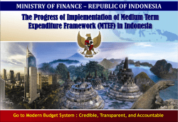 (MTEF) in Indonesia Go to Modern Budget System