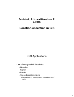 Location-allocation in GIS