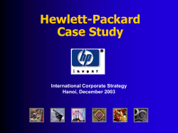 HP Corporate Strategy Case Study