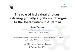 The role of individual choices in driving globally significant