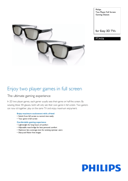 PTA436/00 Philips Two Player Full Screen Gaming Glasses
