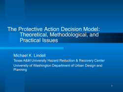 The Protective Action Decision Model: Theoretical, Methodological