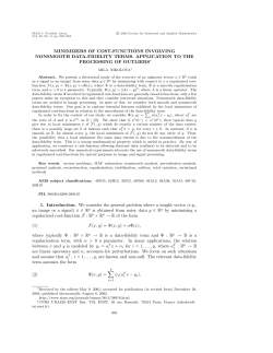 MINIMIZERS OF COST-FUNCTIONS INVOLVING