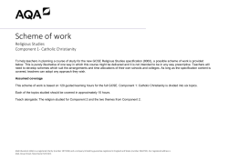 Scheme of work