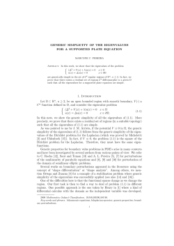 GENERIC SIMPLICITY OF THE EIGENVALUES FOR A