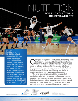 Nutrition for the Volleyball Student-Athlete