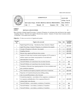 IT1252 Digital Signal Processing Ms. K.S.SUBHASHINI(A,B)