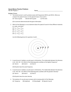 Sound Waves Practice Problems PSI AP Physics 1