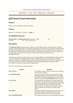 OpenGL 1.1 for AIX: Reference Manual glXChooseVisual Subroutine