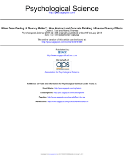 How Abstract and Concrete Thinking Influence Fluency Effects