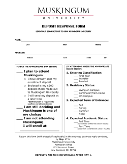deposit response form - Muskingum University