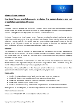 Emotional Finance proof of concept: predicting firm expected returns