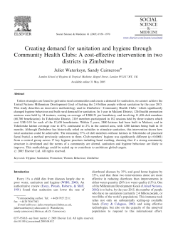 Creating demand for sanitation and hygiene through