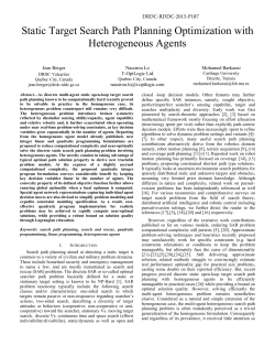 Static Target Search Path Planning Optimization with