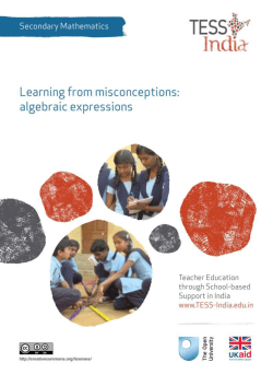 Learning from misconceptions: algebraic expressions File