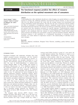 The functional response predicts the effect of resource distribution