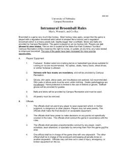 Intramural Broomball Rules