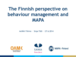 The Finnish perspective on behaviour