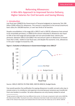 Reforming Allowances: A Win-Win Approach to Improved Service