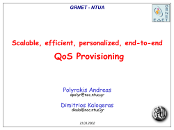 Scalable QoS Provisioning