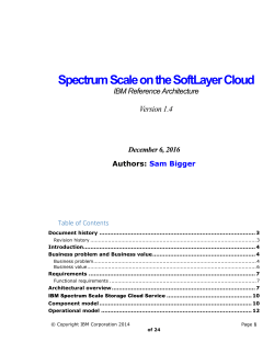 Spectrum Scale Storage Clusters in the SoftLayer Cloud