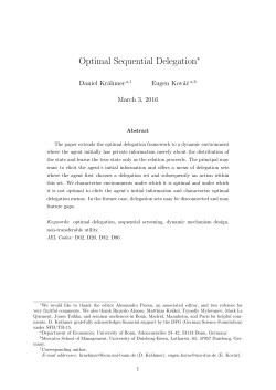 Optimal Sequential Delegation